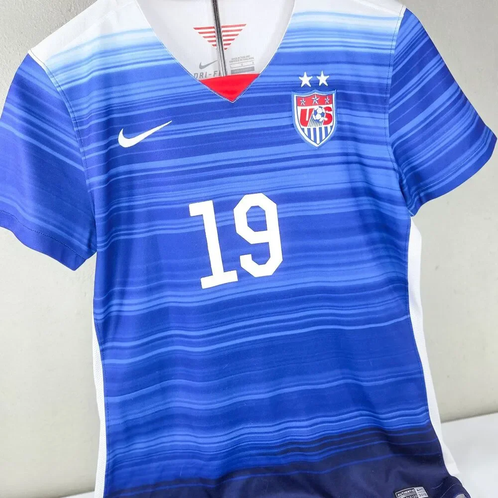 Nike USA Soccer Julie Johnston #19 USWNT Jersey Youth Large Blue Dri-FIT